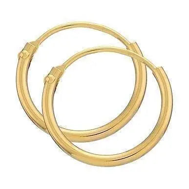 Creoler 1,3/13 mm - 8 kt. Guld fra Gold Essentials by Plaza