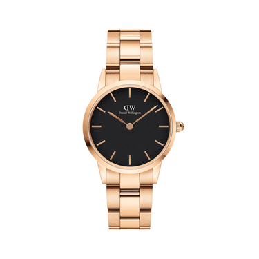 Iconic Link 36 mm - Rosaguld/Sort fra Daniel Wellington
