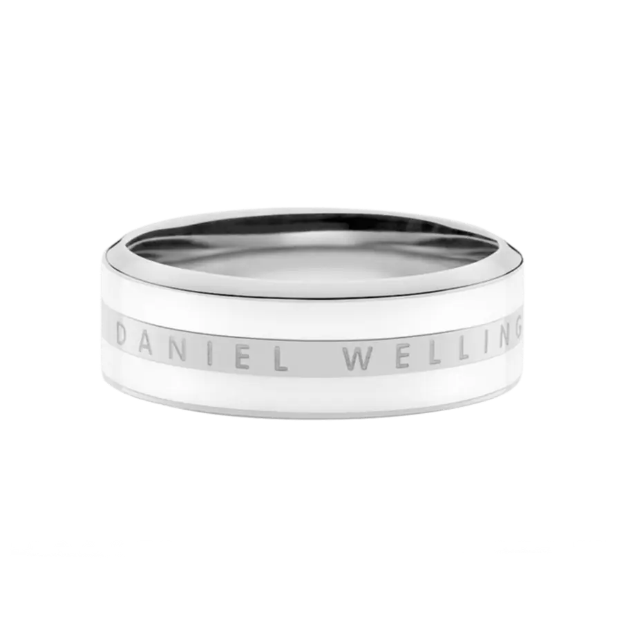 Emalie Ring - Sølv/Hvid fra Daniel Wellington