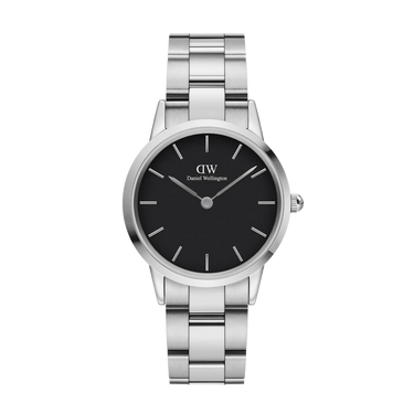 Iconic Link 28 mm - Sølv/Sort fra Daniel Wellington