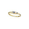 Blue rainbow ring - 8 kt. fra Gold Essentials by Plaza