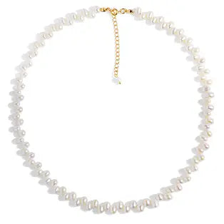 Pearl twist halskæde - Forgyldt fra Lush Lush Jewelry