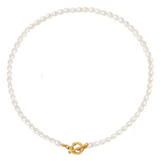Classic Pearl halskæde - Forgyldt fra Lush Lush Jewelry