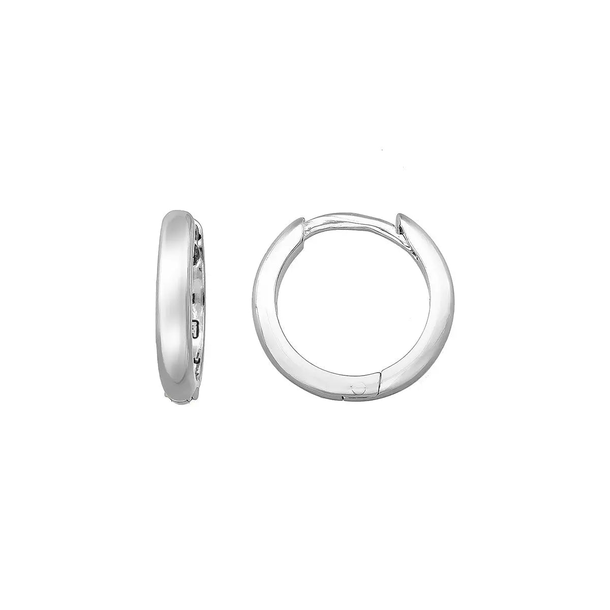 Simple round creoler 11mm - Sølv fra Lush Lush Jewelry
