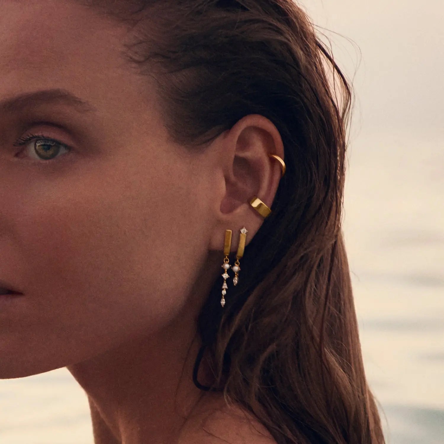 Adria Pendolo øreringe - Forgyldt fra Sif Jakobs Jewellery