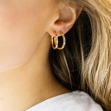 Ellera Grande Øreringe - Forgyldt fra Sif Jakobs Jewellery