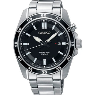 Kinetic ur - Sølv/sort fra Seiko