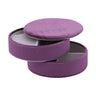Smykkeskrin stor, rund, Lilla velour fra Bymalumade