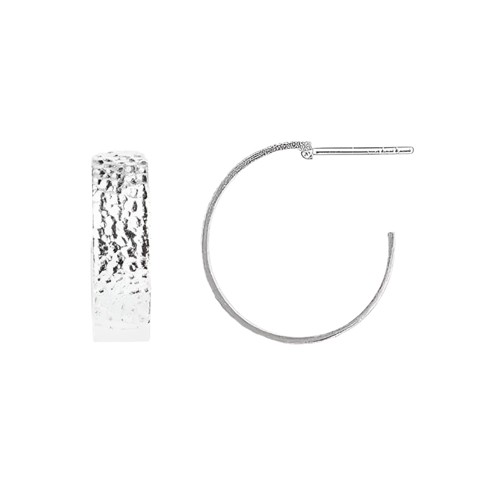 Big La Mer Creol Earring Silver fra Stine A Jewelry