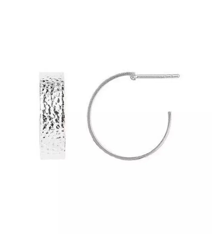 Big La Mer Creol Earring Silver fra Stine A Jewelry