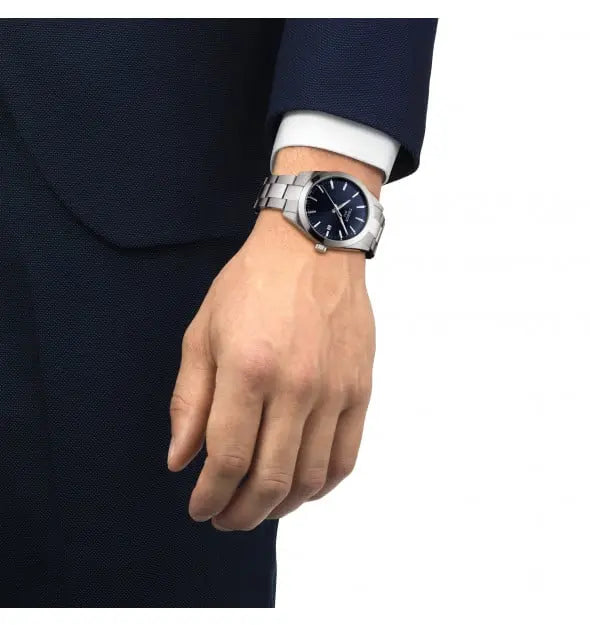 Gentleman ur - Sølv/blå fra Tissot