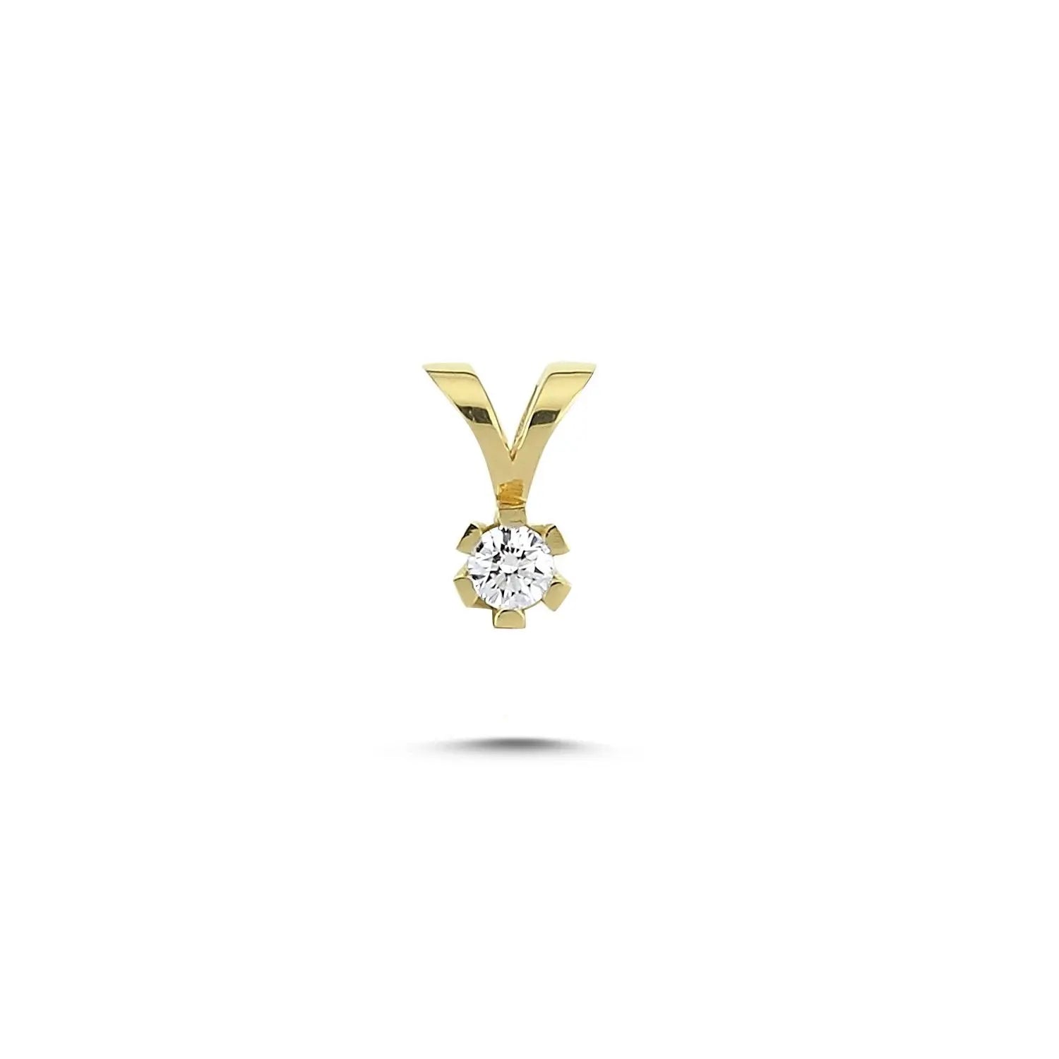 Solitaire vedhæng 0,03 ct. - 14 kt. Guld fra Diamond Essentials by Plaza