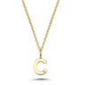 Bogstavvedhæng C m. 1 x 0,005 ct. W/SI 6,5 mm. - 14 kt. Guld fra Nuran