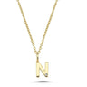 Bogstavvedhæng N m. 1 x 0,005 ct. W/SI 6,5 mm. - 14 kt. Guld fra Nuran
