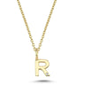 Bogstavvedhæng R m. 1 x 0,005 ct. W/SI 6,5 mm. - 14 kt. Guld fra Nuran