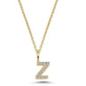 Bogstavvedhæng Z m. 13 x 0,005 ct. W/SI 6,5 mm. - 14 kt. Guld fra Nuran