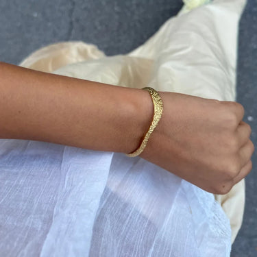 Wavy Armbånd - Forgyldt Stål